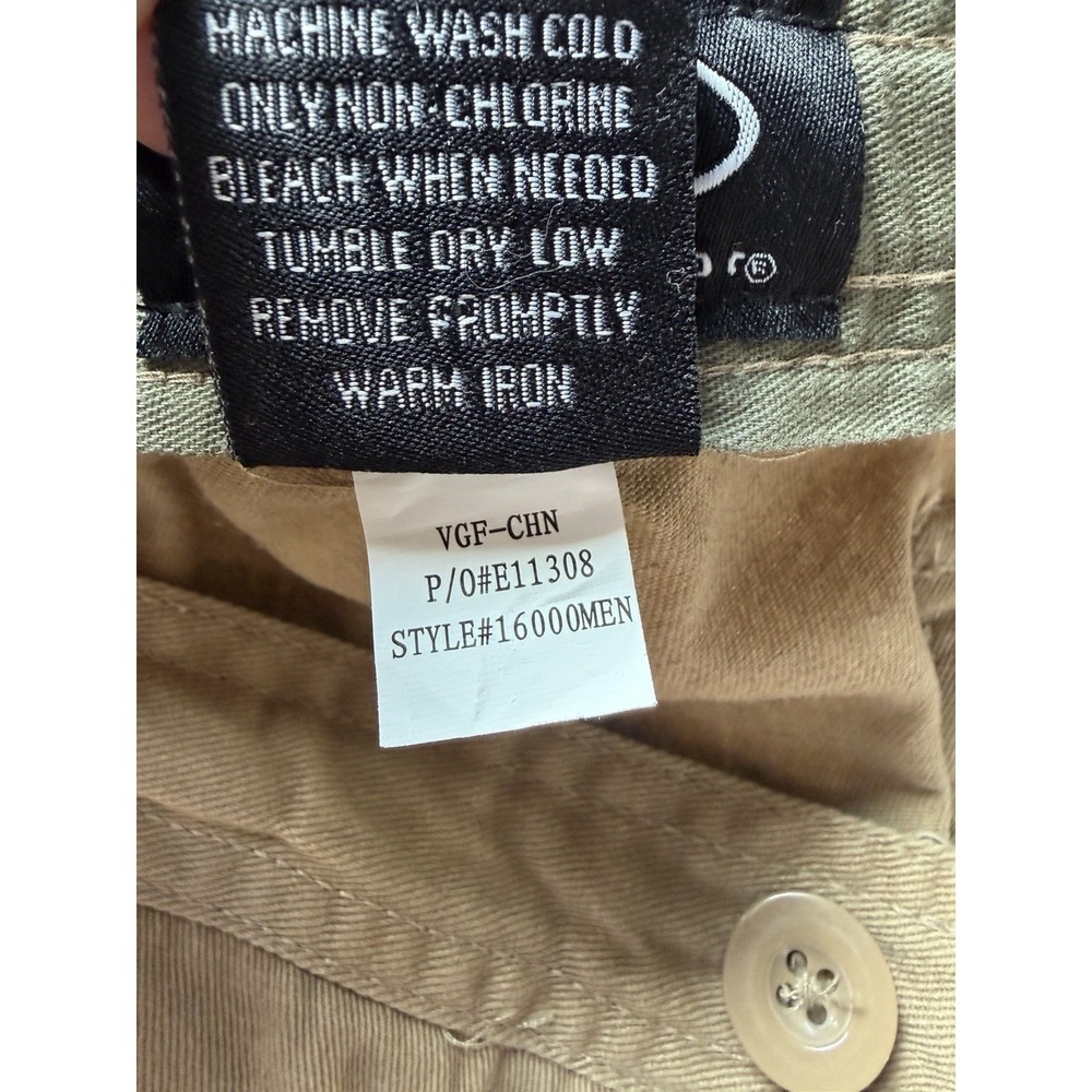 Rugged Wear‎ Mens Khaki Cotton Cargo Shorts Size 34 Tan Utility Hiking 16000MEN - Picture 13 of 15